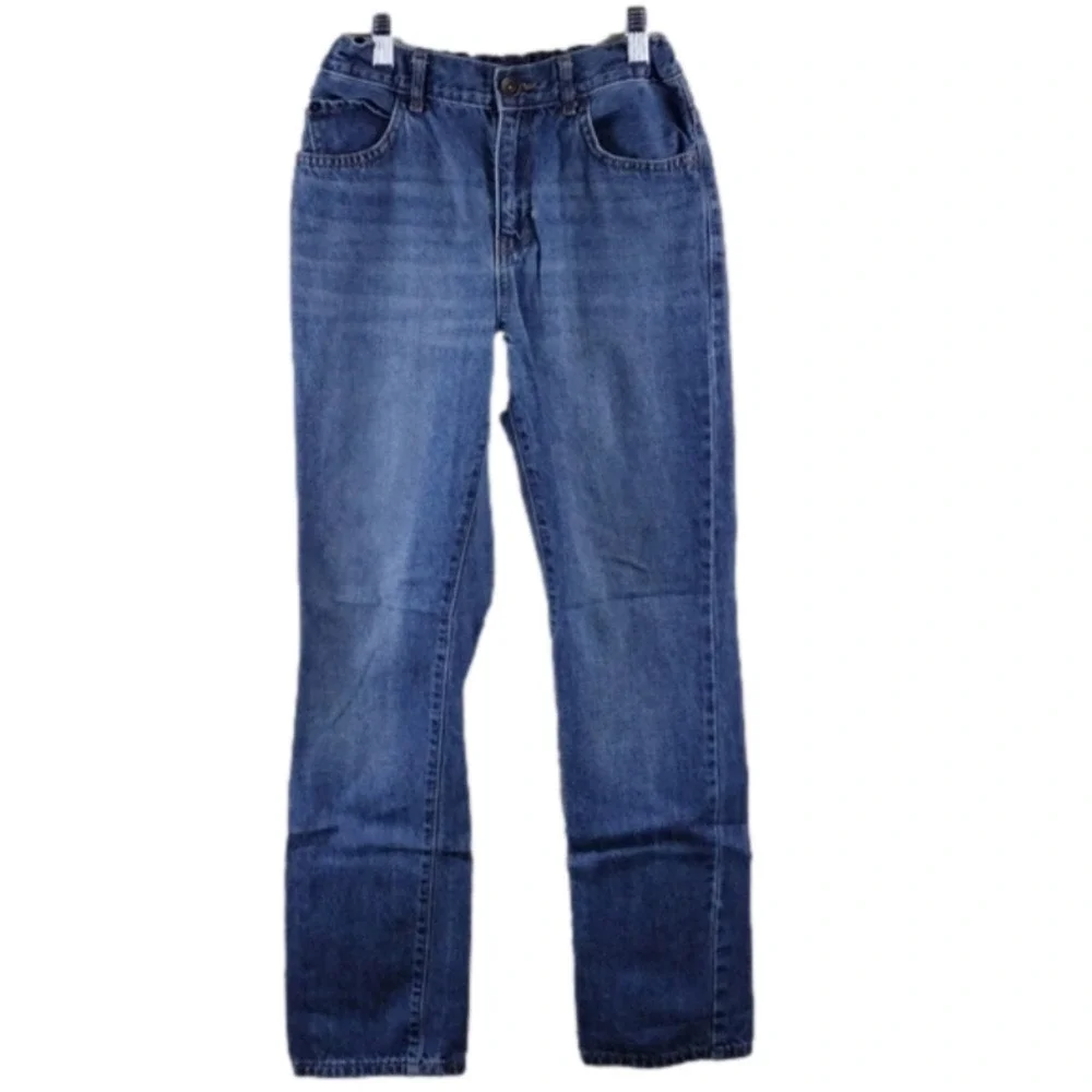 Children's Place Blue Medium Wash Five Pocket Mid Rise Straight Leg Causal Jeans